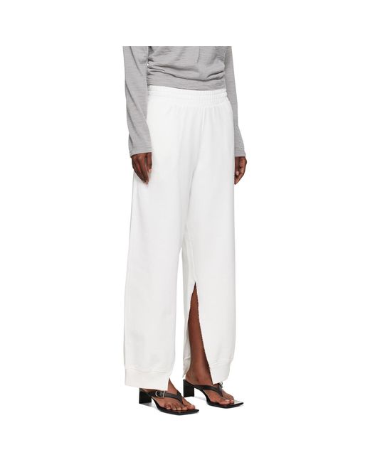 MM6 by Maison Margiela White Off- Cotton Sweatpants