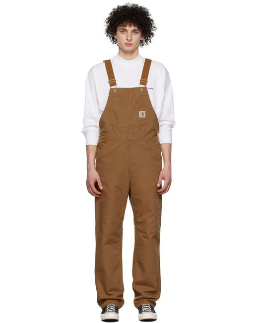 Carhartt WIP Brown Organic Cotton Overalls for Men | Lyst
