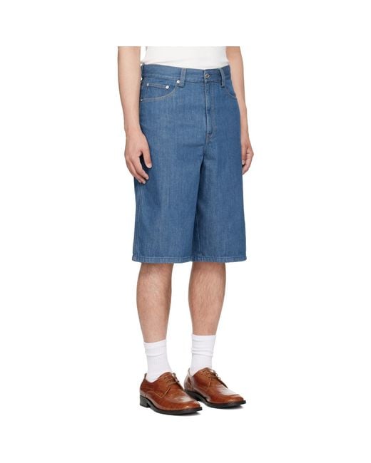 A.P.C. Blue Westland Denim Shorts for men