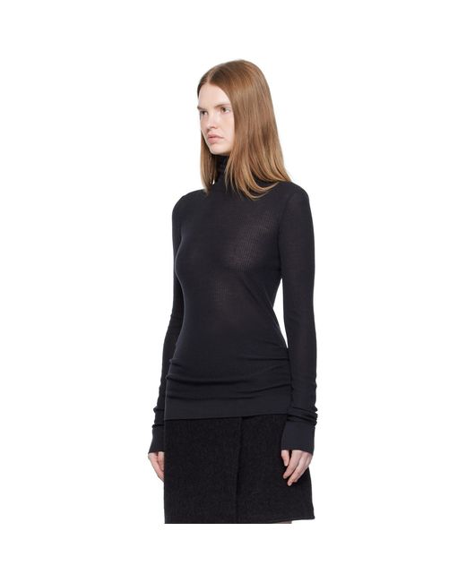 Lemaire Black Seamless Turtleneck