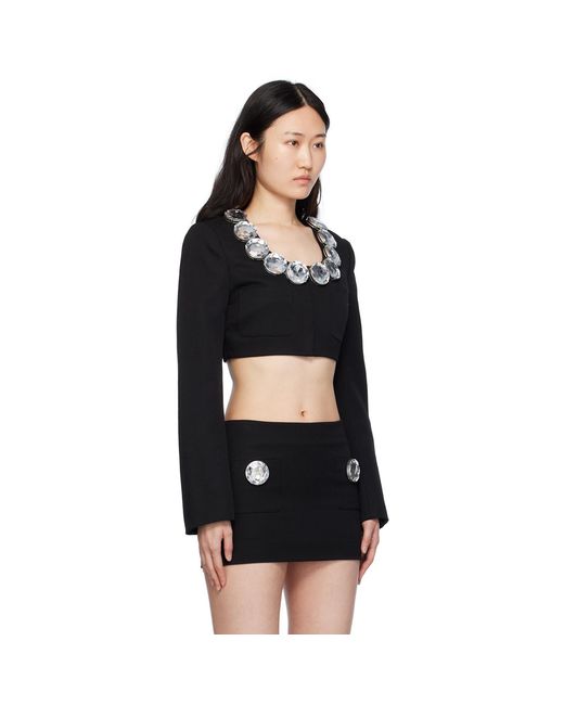 Area Black Jumbo Crystal Blazer