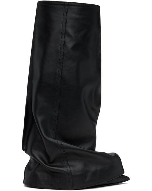 Sacai Black Leather Pants Medium Tall Boots