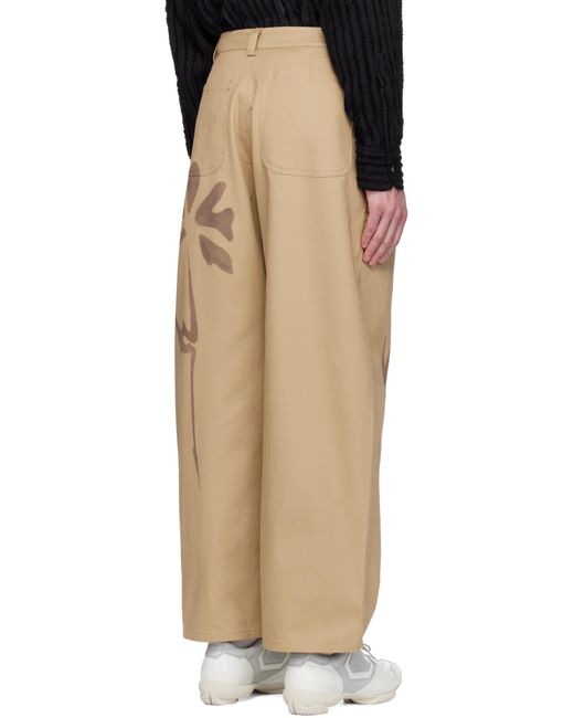 メンズ Collina Strada ベージュ Catchfly トラウザーズ Natural