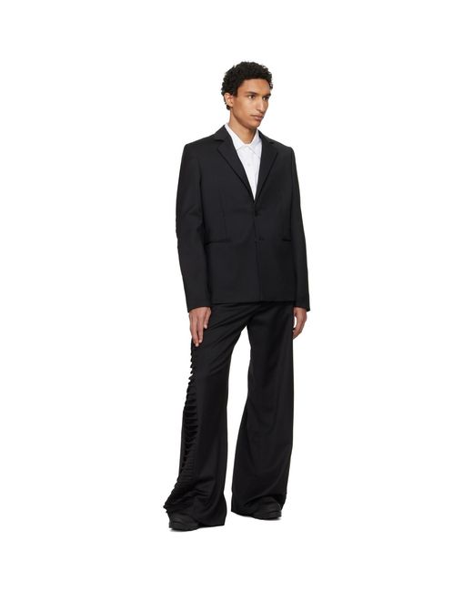 HELIOT EMIL Black Vibraxis Tailoring Trousers for men