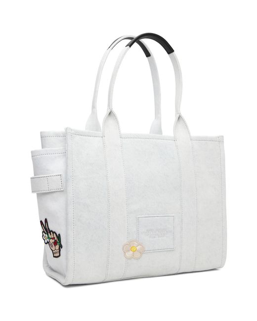 Marc Jacobs White 'The Camp Patchwork Denim Large' Tote