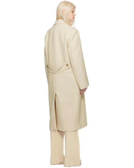 Acne Black Off-white Double-breasted Coat