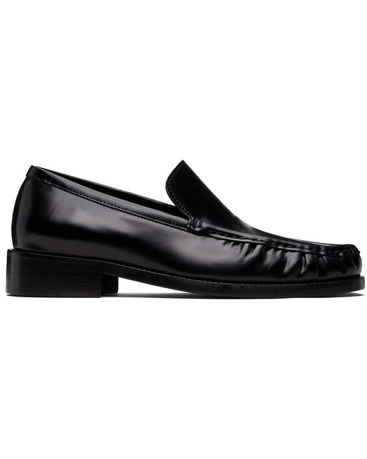 Acne Black Leather Loafers for men