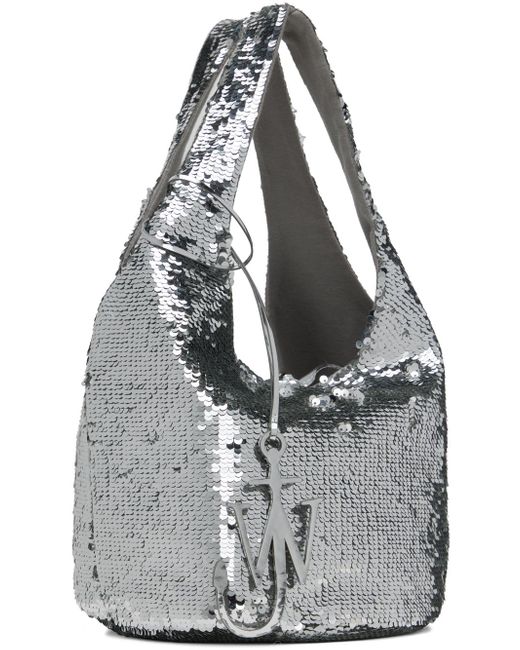 J.W. Anderson Gray Mini Sequin Shopper Bag