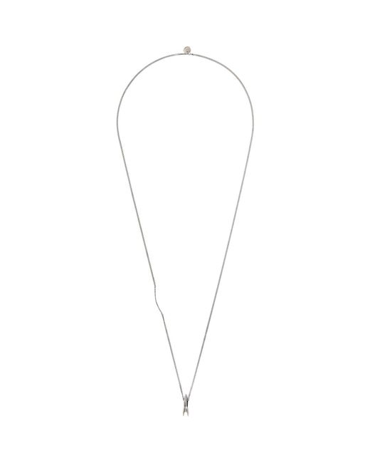 Title Of Work Metallic Retro Rocket Ruby Amulet Necklace for men