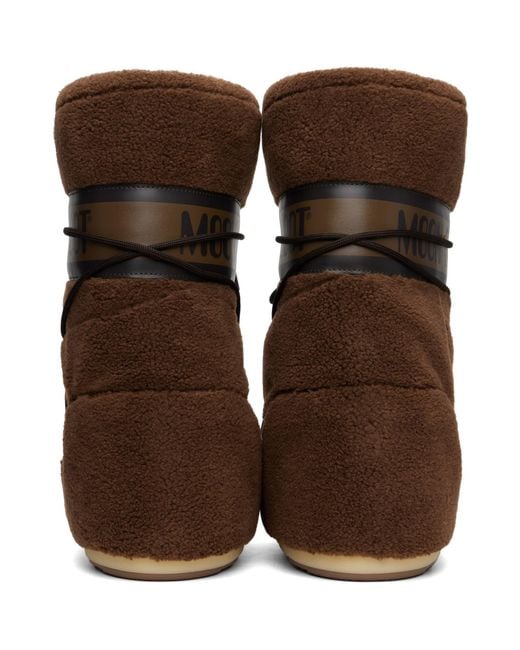Moon Boot Brown Icon Fleece Boots