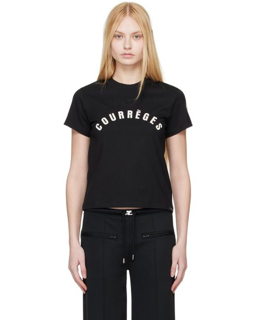 Courreges Black Ac Straight T-shirt