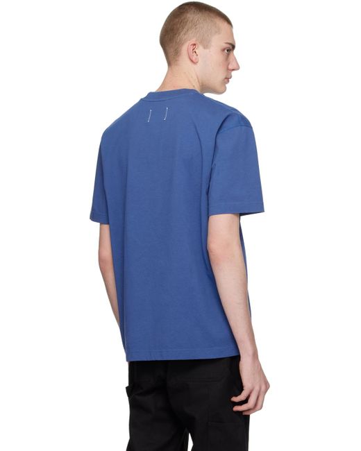 Reigning Champ Blue Patch T-shirt for men