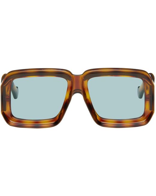 Loewe Black Tortoiseshell Paula's Ibiza Dive In Mask Sunglasses for men