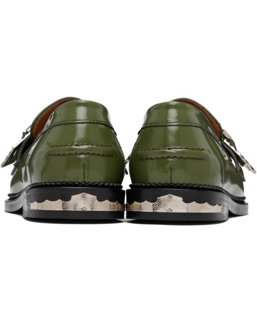 Toga Virilis Black Ssense Exclusive Khaki Polido Loafers for men