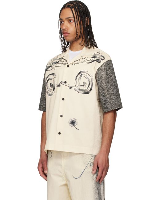 メンズ Jean Paul Gaultier ベージュ 'The Multi-Tattoo' ボウリングシャツ Natural