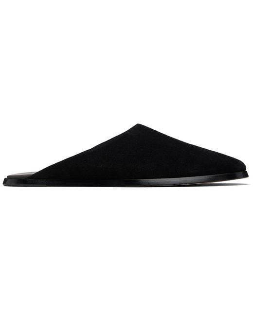 Fear Of God Black Suede Slides