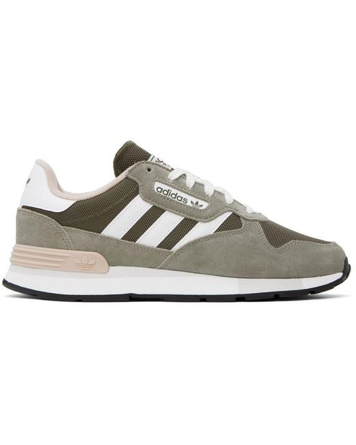 adidas Originals Khaki Treziod 2 Sneakers in Black for Men | Lyst
