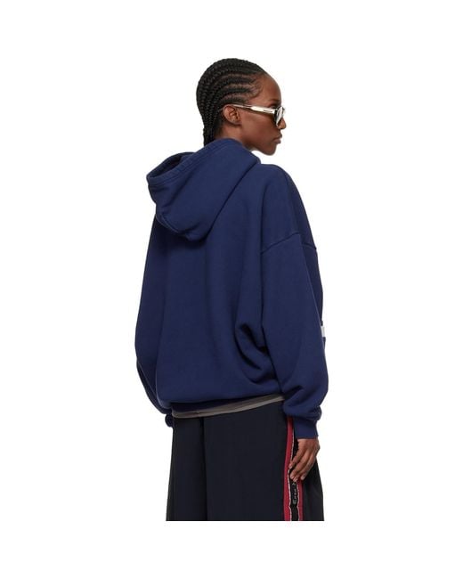 Willy Chavarria Blue 'Chavarria' Stripe Gilroy Hoodie