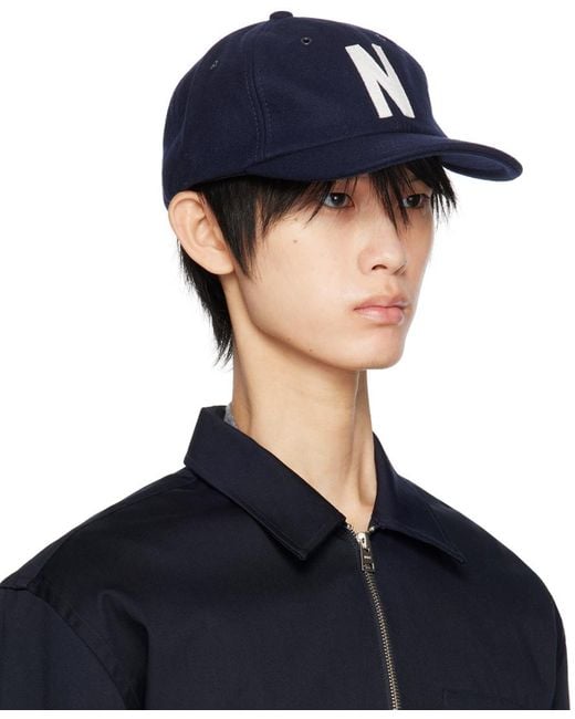 Norse Projects Blue Navy Sports Cap for men