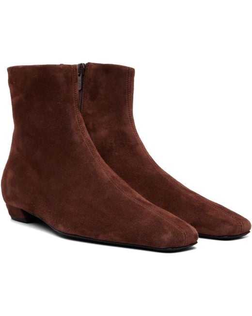 Proenza Schouler Brown Trap Flat Ankle Boots