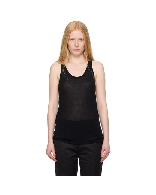 Totême Black Knit Tank Top