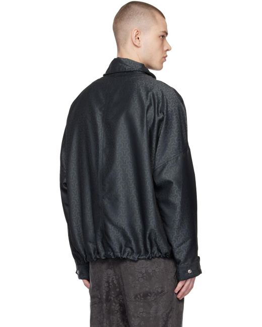 Song For The Mute Black Jacquard Jacket for men