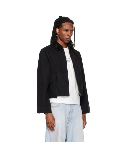 Vetements Black Cut-Up Workwear Jacket for men