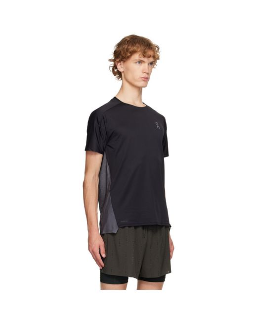 On Shoes Black Performance Running T-Shirt for men