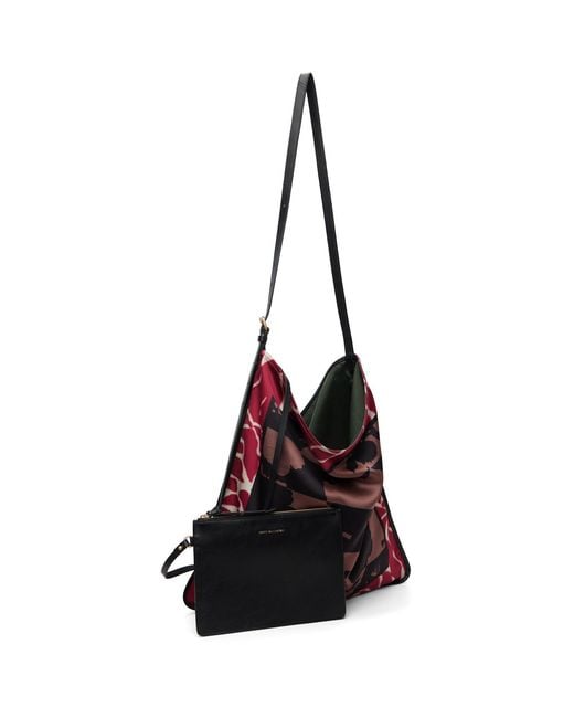 Dries Van Noten Red Small Scarf Tote