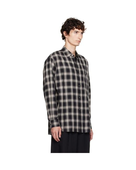 Ssstein Black Cotton Oversized Ls Shirt for men