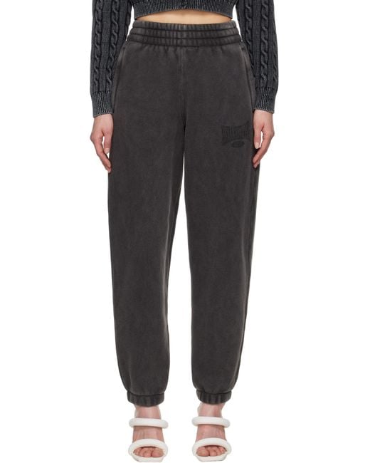 T By Alexander Wang ブラック ロゴ ラウンジパンツ Black