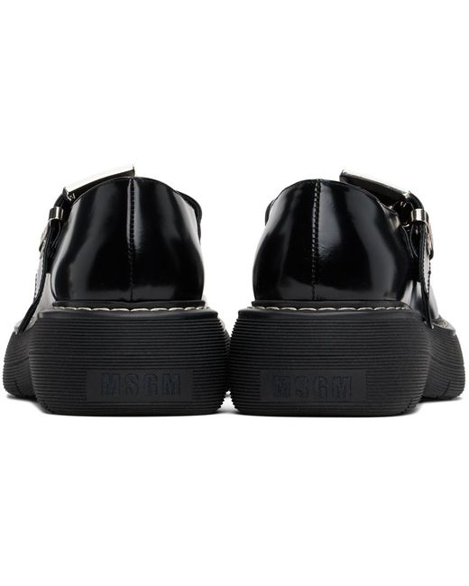 MSGM Black Chunky Mary-Jane Loafers