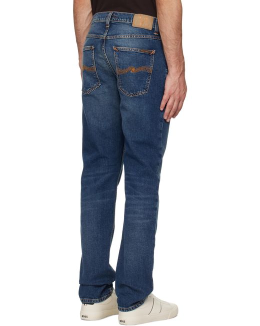 Jean Solid Ollie Bleu Nudie Jeans pour homme en coloris Blue