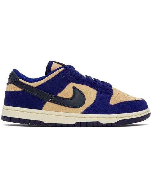 Nike Navy & Off-white Dunk Low Sneakers in Blue | Lyst