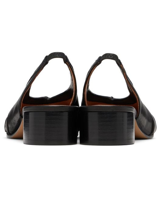 Maison Margiela Black Tabi New Ballerina Slingback Heels