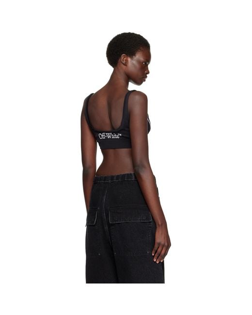 Off-White c/o Virgil Abloh Black 'Off' Stamp Seamless Sport Bra