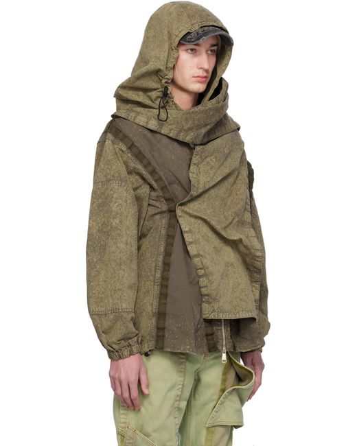 Y. Project Green Khaki Velcro Cargo Jacket for men