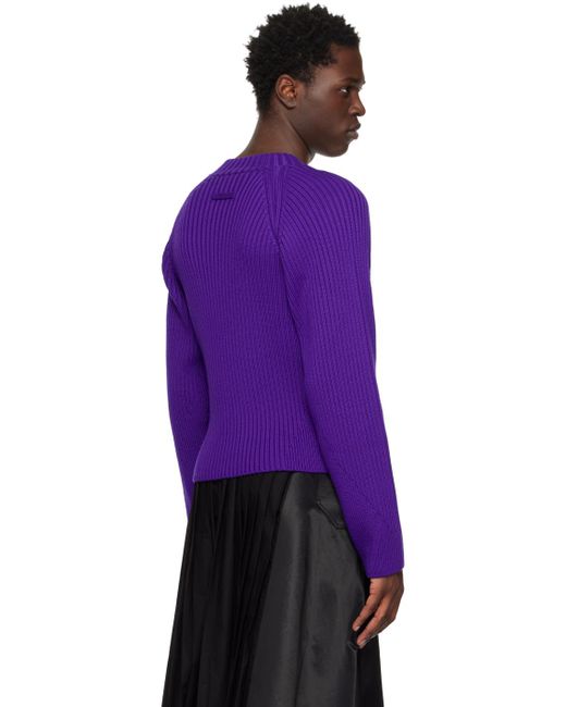 Jean Paul Gaultier Purple Cutout Sweater for men