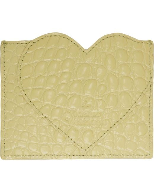 Vivienne Westwood Yellow Heart Card Holder for men