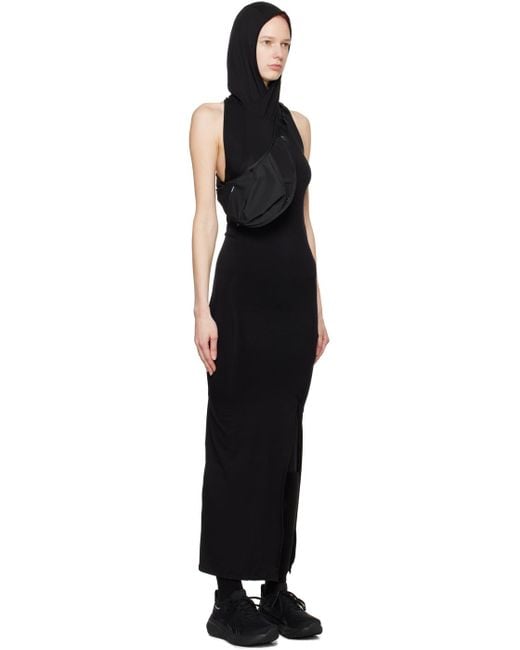 Post Archive Faction PAF Black 6.0 Hooded Midi Dress