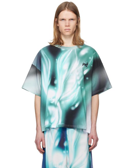 Gerrit Jacob Blue Printed T-Shirt for men