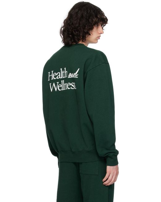 Sporty & Rich Green New Health Sweatshirt for men
