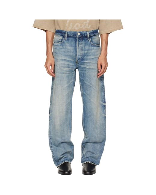 Fear Of God Blue Straight 5 Pocket Jeans for men