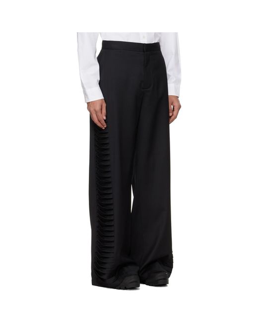 HELIOT EMIL Black Vibraxis Tailoring Trousers for men