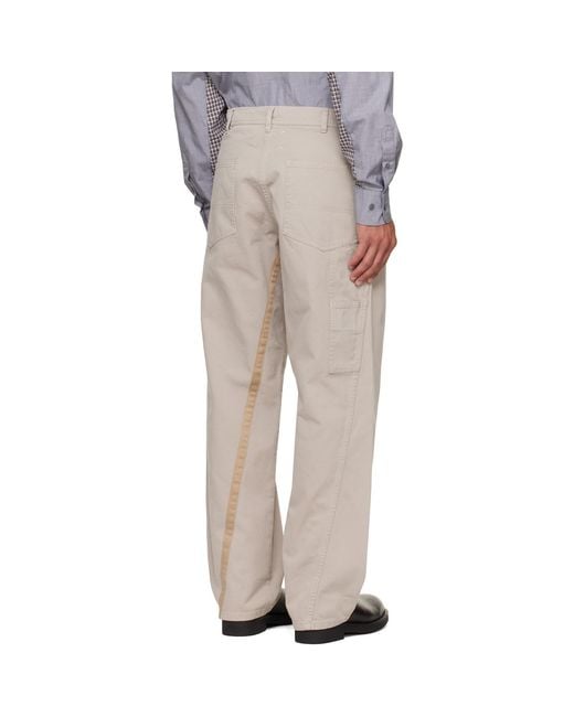 Maison Margiela Gray Cotton Trousers for men