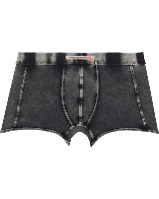 DIESEL Gray Denim-Effect Boxer Briefs for men