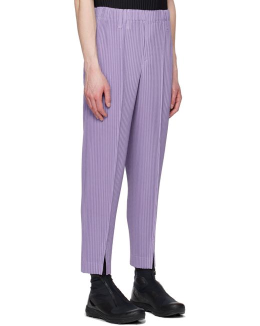 Homme Plissé Issey Miyake Homme Plissé Issey Miyake Purple Tailored Pleats 2 Trousers for men