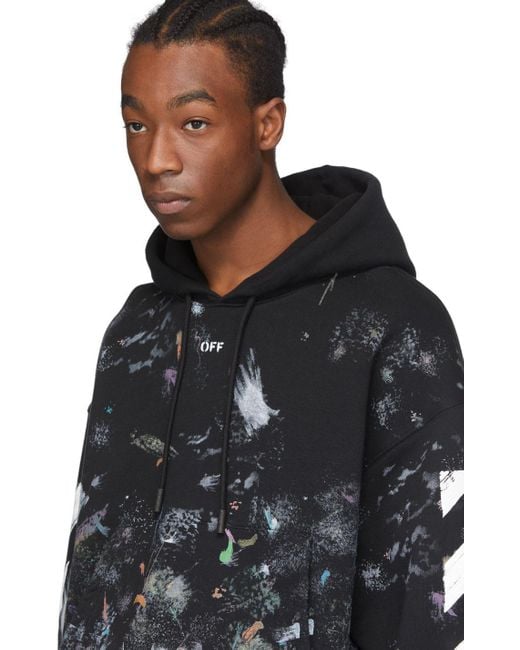 Off-White c/o Virgil Abloh Ssense Exclusive Black Galaxy Brush Hoodie for  Men | Lyst