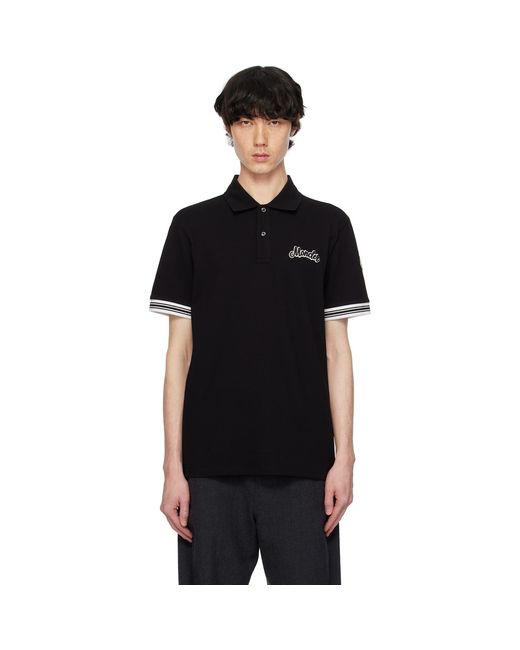 Moncler Black Archivio Ss Polo for men