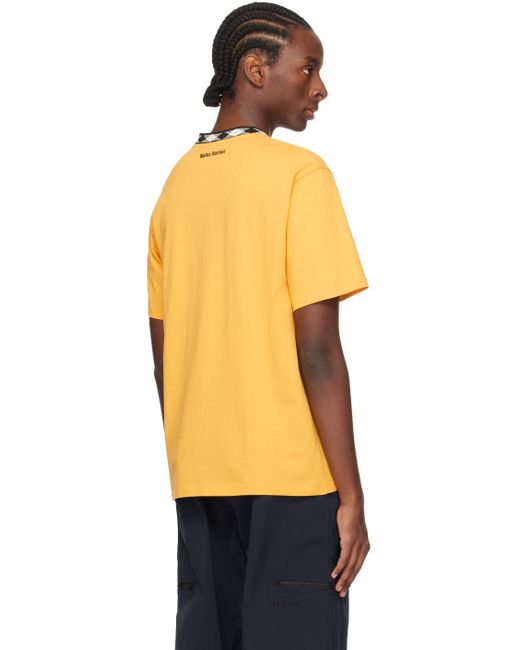 Wales Bonner Orange Yellow 'endurance' T-shirt for men